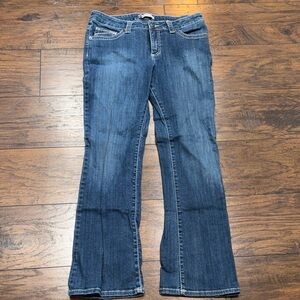 Lee Women's Flare Blue Jeans sleeve secret lower on the waist size 12 EUC!